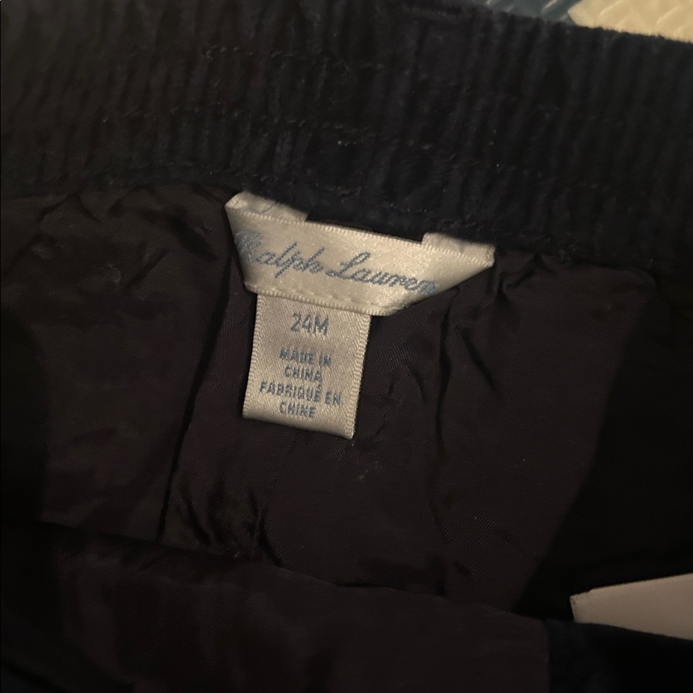 Ralph Lauren White Button-Down Shirt with Navy Tie pants and sweater - Picture 4 of 4